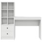 vidaXL Scrivania con Storage Bianca Legno ingegnerizzato