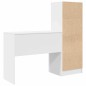 vidaXL Scrivania con Storage Bianca Legno ingegnerizzato