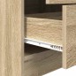 vidaXL Scrivania con spazio di archiviazione Rovere sonoma Legno ingegnerizzato