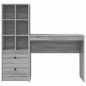 vidaXL Scrivania con Storage Grigio Sonoma Legno Ingegnerizzato