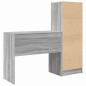 vidaXL Scrivania con Storage Grigio Sonoma Legno Ingegnerizzato