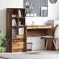 vidaXL Scrivania con Stoccaggio Legno Vecchio Legno Ingegnerizzato