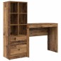 vidaXL Scrivania con Stoccaggio Legno Vecchio Legno Ingegnerizzato