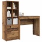 vidaXL Scrivania con Stoccaggio Legno Vecchio Legno Ingegnerizzato