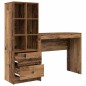 vidaXL Scrivania con Stoccaggio Legno Vecchio Legno Ingegnerizzato