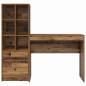 vidaXL Scrivania con Stoccaggio Legno Vecchio Legno Ingegnerizzato
