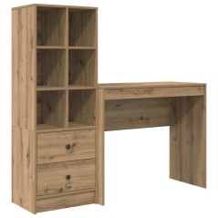 vidaXL Scrivania con archiviazione Rovere Artigianale Legno ingegnerizzato
