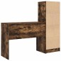 vidaXL Scrivania con spazio di archiviazione Rovere fumé Legno ingegnerizzato