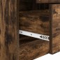 vidaXL Scrivania con spazio di archiviazione Rovere fumé Legno ingegnerizzato