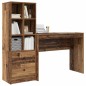 vidaXL Scrivania con spazio di archiviazione in legno vecchio in legno ingegnerizzato