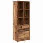 vidaXL Scrivania con spazio di archiviazione in legno vecchio in legno ingegnerizzato