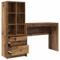 vidaXL Scrivania con spazio di archiviazione in legno vecchio in legno ingegnerizzato