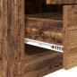 vidaXL Scrivania con spazio di archiviazione in legno vecchio in legno ingegnerizzato