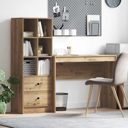 vidaXL Scrivania con archiviazione Rovere artigianale Legno ingegnerizzato