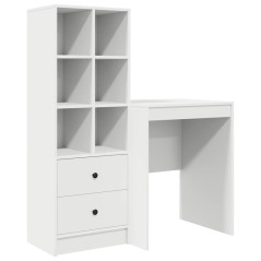 vidaXL Scrivania con Storage Bianca in Legno Ingegnerizzato