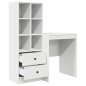 vidaXL Scrivania con Storage Bianca in Legno Ingegnerizzato
