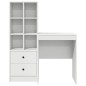 vidaXL Scrivania con Storage Bianca in Legno Ingegnerizzato
