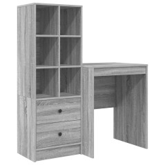 vidaXL Scrivania con Archivio Grigio Sonoma Legno Ingegnerizzato