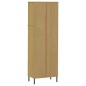 Libreria con 2 Cassetti Marrone 60x35x180cm Legno Massello OSLO Libreria con 2 Cassetti Marrone 60x35x180cm Legno Massello OSLO