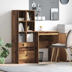 vidaXL Scrivania con Storage Legno Vecchio Legno Ingegnerizzato