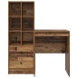 vidaXL Scrivania con Storage Legno Vecchio Legno Ingegnerizzato