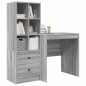 vidaXL Scrivania con Stoccaggio Grigio Sonoma Legno Ingegnerizzato