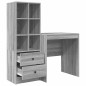 vidaXL Scrivania con Stoccaggio Grigio Sonoma Legno Ingegnerizzato