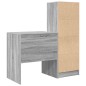 vidaXL Scrivania con Stoccaggio Grigio Sonoma Legno Ingegnerizzato