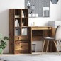 vidaXL Scrivania con spazio di archiviazione Legno Vecchio Legno ingegnerizzato