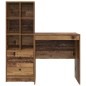 vidaXL Scrivania con spazio di archiviazione Legno Vecchio Legno ingegnerizzato