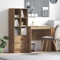 vidaXL Scrivania con Storage Rovere Artigianale Legno Ingegnerizzato