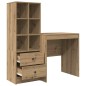 vidaXL Scrivania con Storage Rovere Artigianale Legno Ingegnerizzato