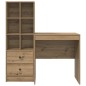 vidaXL Scrivania con Storage Rovere Artigianale Legno Ingegnerizzato