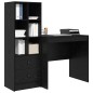 Scrivania vidaXL con Storage Rovere Nero Legno ingegnerizzato Scrivania vidaXL con Storage Rovere Nero Legno ingegnerizzato
