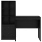 Scrivania vidaXL con Storage Rovere Nero Legno ingegnerizzato Scrivania vidaXL con Storage Rovere Nero Legno ingegnerizzato