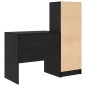 Scrivania vidaXL con Storage Rovere Nero Legno ingegnerizzato Scrivania vidaXL con Storage Rovere Nero Legno ingegnerizzato