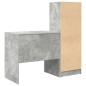 Scrivania vidaXL con ripostiglio Grigio cemento Legno ingegnerizzato