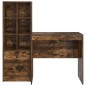 Scrivania con Storage vidaXL Rovere Affumicato Legno Ingegnerizzato