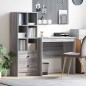 Scrivania vidaXL con Archiviazione Grigio Sonoma Legno ingegnerizzato