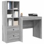 Scrivania vidaXL con Archiviazione Grigio Sonoma Legno ingegnerizzato