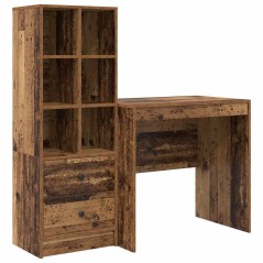 Scrivania vidaXL con spazio in legno vecchio ingegnerizzato