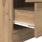 Scrivania vidaXL con Ripostiglio Rovere Artigianale Legno Ingegnerizzato
