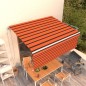 Tenda Sole Retrattile Automatica Parasole 4x3m Arancio Marrone Tenda Sole Retrattile Automatica Parasole 4x3m Arancio Marrone