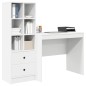 vidaXL Scrivania con spazio di archiviazione in legno ingegnerizzato bianco
