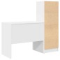 vidaXL Scrivania con spazio di archiviazione in legno ingegnerizzato bianco