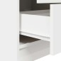 vidaXL Scrivania con spazio di archiviazione in legno ingegnerizzato bianco