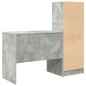 vidaXL Scrivania con Storage Grigio Cemento Legno Ingegnerizzato