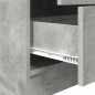vidaXL Scrivania con Storage Grigio Cemento Legno Ingegnerizzato