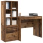vidaXL Scrivania con Storage Legno Antico Legno Ingegnerizzato vidaXL Scrivania con Storage Legno Antico Legno Ingegnerizzato
