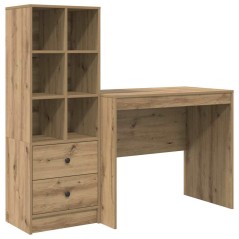 vidaXL Scrivania con archiviazione Rovere artigianale Legno ingegnerizzato